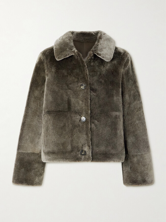 Yves Salomon Shearling Coat - Green