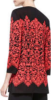 Thumbnail for your product : Misook Lace-Print Long Jacket