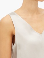 Thumbnail for your product : Raey High V-neck Silk Cami Top - Grey