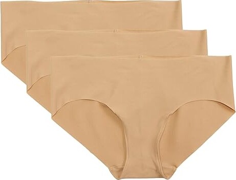 Commando 3PK Cotton Bikini Women's Underwear Beige : SM (4-6), Cotton/Elastane