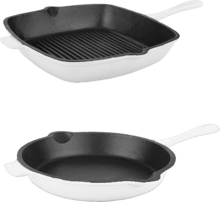 Berghoff Neo 2-Piece Cast Iron Cookware Set in White