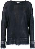 Thumbnail for your product : Ballantyne fringed round neck jumper