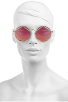 Thumbnail for your product : Le Specs Wild Child round-frame metal mirrored sunglasses