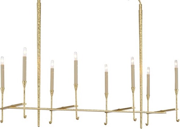 Wildwood Diego Linear Chandelier in Gold, Size: 8 light