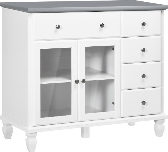 Kitchen Sideboard, Buffet with 5 Storage Drawers and