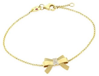 bow bracelet cinderella roberto coin 18k pendant princess diamond disney yellow gold shopstyle