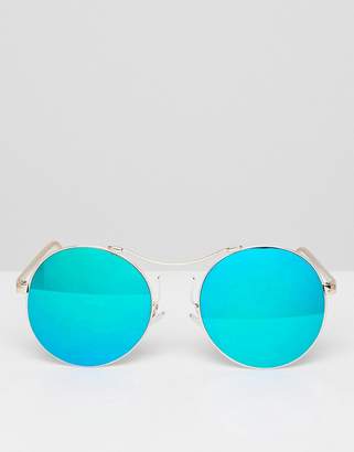 A. J. Morgan Aj Morgan AJ Morgan round frame sunglasses in blue lens