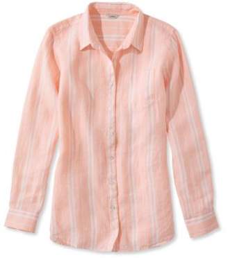 L.L. Bean Premium Washable Linen Shirt, Tunic Stripe