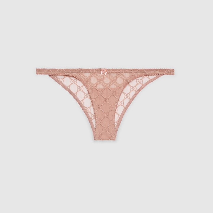Gucci GG embroidered tulle briefs - ShopStyle Panties