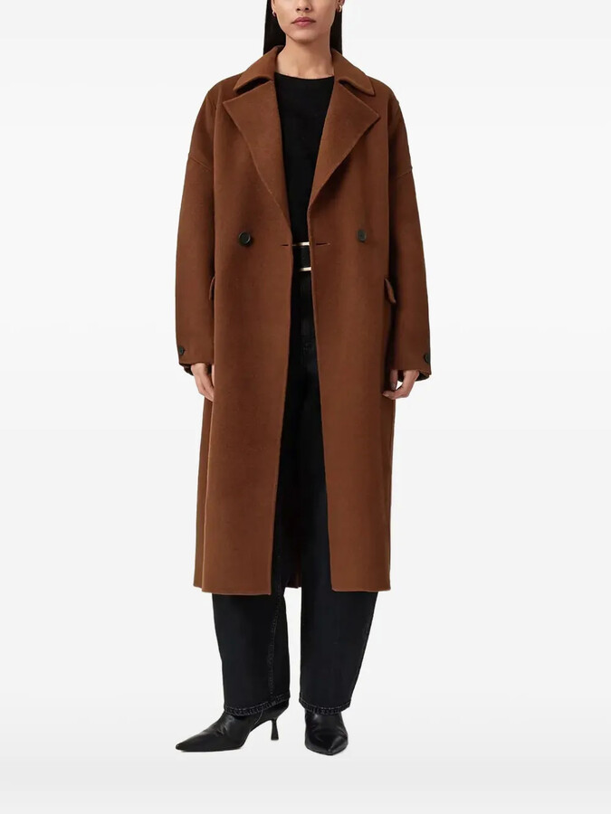 AllSaints Sellma double-breasted coat
