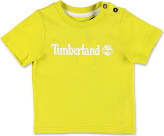 Timberland T-shirt Giallo Fluo In Jersey Di Cotone Baby Boy