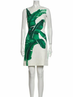 Dolce & Gabbana Printed Mini Dress White