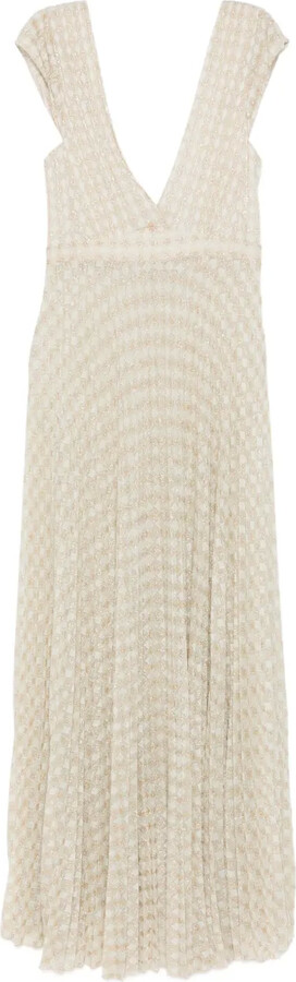 Forte Forte V-neck pleated midi dress