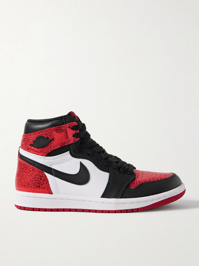Nike - Air Jordan 1 Retro Metallic Leather High-top Sneakers - Red