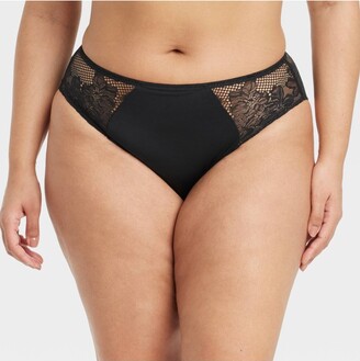 Women's Laser Cut Cheeky Underwear - Auden™ Black S : Target