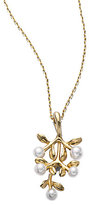 Thumbnail for your product : Mikimoto Olive 3MM-4MM White Cultured Akoya Pearl & 18K Yellow Gold Branch Pendant Necklace