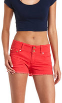 Thumbnail for your product : Charlotte Russe Refuge ""Mid-Rise Cut-Off"" Colored Denim Shorts