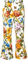 Thumbnail for your product : Dolce & Gabbana floral print flared cropped trousers