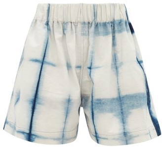 Story mfg. Mfg. - Yeah Tie-dye Organic-cotton Shorts - Blue White