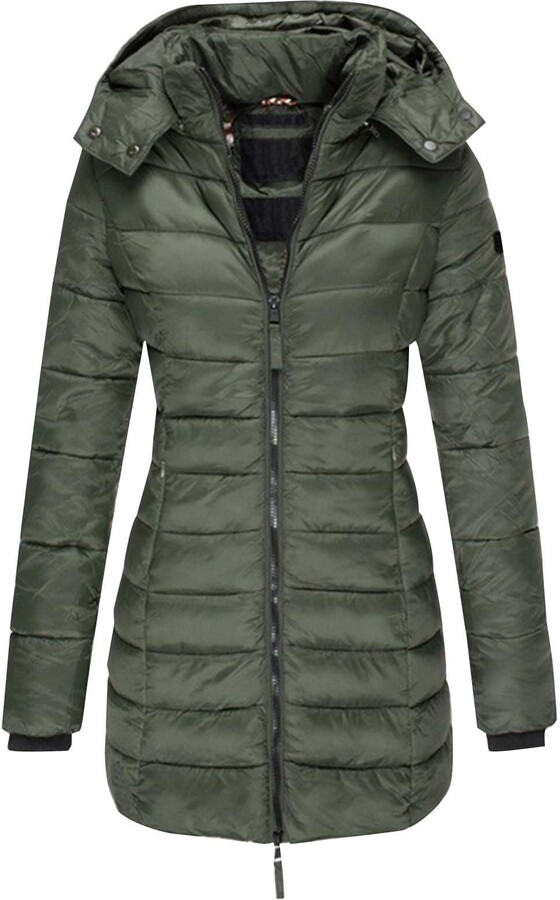 Jumpers For Women Uk Luckywaqng Couple Gloves Women's Down Jacket Winter Mid Length Down Puffer Coats Ladies Lightweight Jackets With Hood Plus Size Slim Trench Coat Long Sleeve Warm Outwear Outdoor, Navy