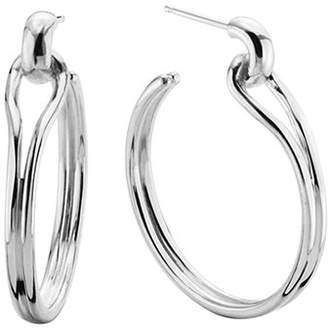Shinola Sterling Silver Small Lug Hoop Earrings