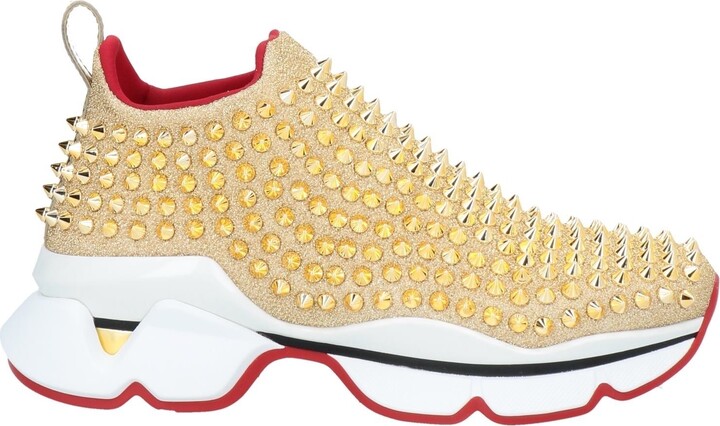Christian Louboutin Women's Gold Sneakers & Athletic Shoes | ShopStyle