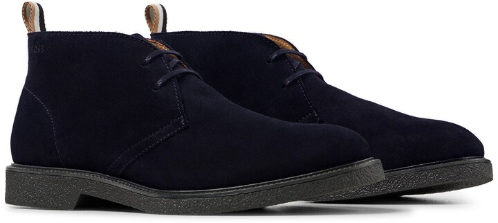 Hugo Boss Blue Suede Shoes | Shop the world's largest collection of fashion  | ShopStyle