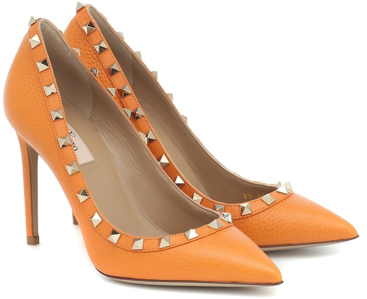 orange valentino shoes