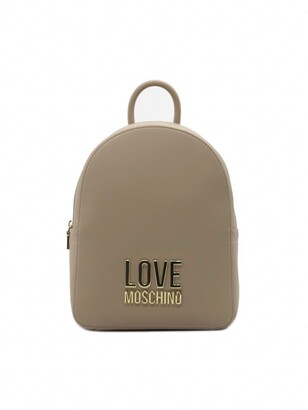 Love Moschino Logo Plaque Zip Around Backpack