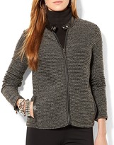Thumbnail for your product : Lauren Ralph Lauren Petites Faux Leather Trim Tweed Jacket