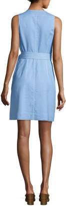 Diane von Furstenberg Sleeveless Belted Zip-Front Dress