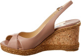 Thumbnail for your product : Jimmy Choo Amely 80 Leather Wedge Sandal