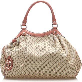 Pre-Owned Gucci Diamante Canvas Eva Large Hobo Bag