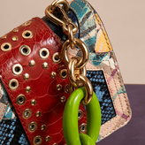 Thumbnail for your product : Burberry The Mini Square Buckle Bag in Snakeskin, Ostrich and Floral Print