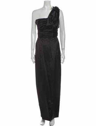 Prada Silk Long Dress Black - ShopStyle