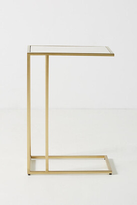 Anthropologie Charlize C-Shaped Side Table Gold