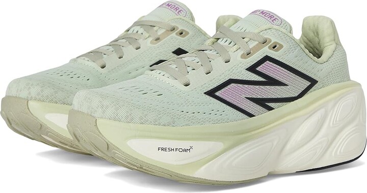 New Balance Fresh Foam X More v5 Women's Shoes Natural Mint/Purple Fuchsia : 10.5 B - Medium Textile