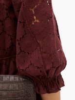 Thumbnail for your product : Apiece Apart Suenos Broderie-anglaise Cotton-blend Midi Dress - Burgundy