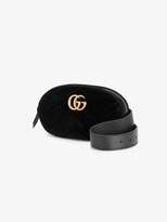 Thumbnail for your product : Gucci Black Marmont Velvet Belt Bag