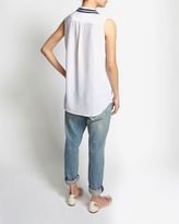 Thumbnail for your product : Equipment Keira Sleeveless Contrast Stripe Detail Blouse