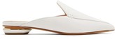 Thumbnail for your product : Nicholas Kirkwood Beya Grained-leather Backless Loafers - White