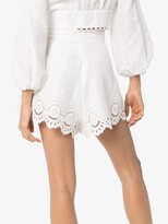 Thumbnail for your product : Zimmermann Bellitude scalloped shorts