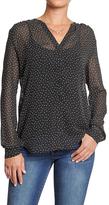 Thumbnail for your product : Old Navy Women's Dot-Print Chiffon Blouses
