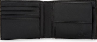 Armani Jeans Monogram textured leather billfold wallet