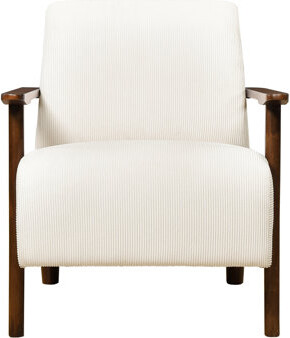 Beige Chair With Solid Wood Frame And 23.5" Seat Width Accent 46.5lb Package Weight For Living Spaces