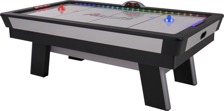 Atomic Top Shelf LED Illuminated Air Hockey Table, Silver, 90"
