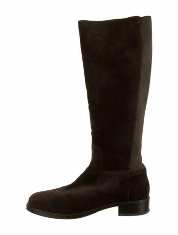 Aquatalia Suede Riding Boots Brown ShopStyle