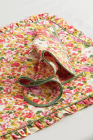 Thumbnail for your product : Loretta Caponi Floral-print Cotton Placemat And Napkin Set - Pink
