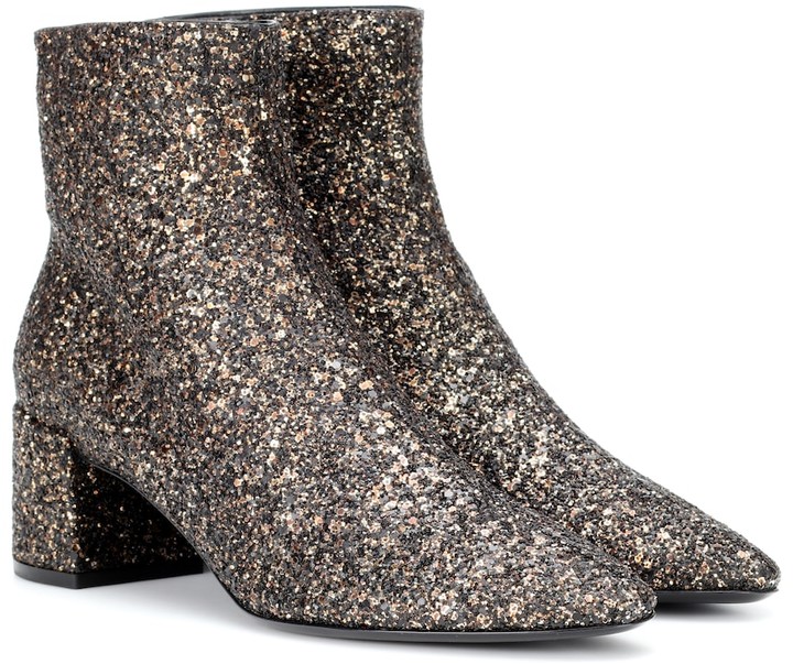 saint laurent glitter boots mens