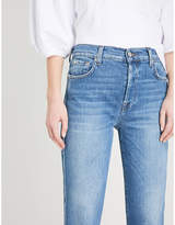 Thumbnail for your product : 7 For All Mankind Edie distressed straight cropped high-rise jeans